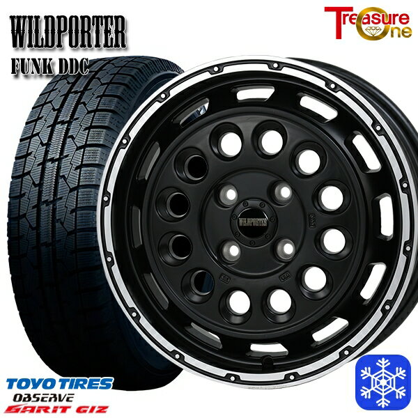 165/55R14 モコ ルークス 2022〜2023年製 トーヨー ガリット ギズ トレジャーワン ワイルドポーターファンク DDC MB/RP 14インチ 4.5J 4H100 スタッドレスタイヤホイール4本セット