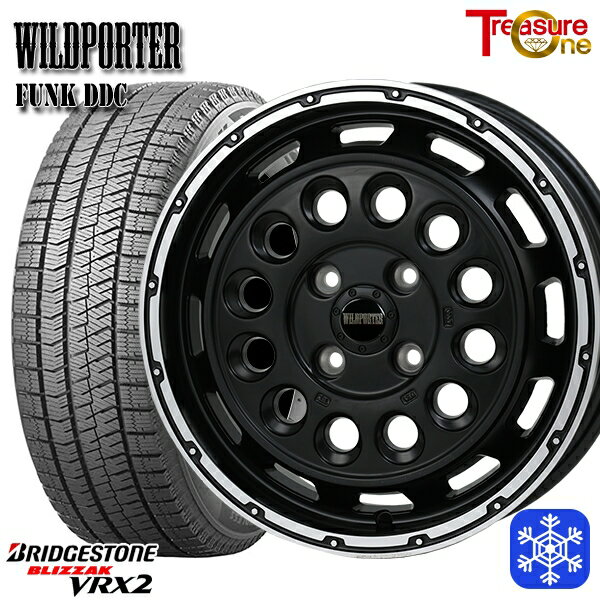 155/65R14 N-BOX タント 2023〜2024年製 ブリヂストン ブリザック VRX2 トレジャーワン ワイルドポーターファンク DDC MB/RP 14インチ 4.5J 4H100 スタッドレスタイヤホイール4本セット