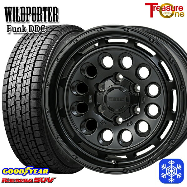 265/65R17 ハイラックス プラド 2023〜2024年製 グッドイヤー アイスナビSUV トレジャーワン ワイルドポーターファンク DDC MBK 17インチ 8.0J 6H139.7 新品 スタッドレス1台分4本セット