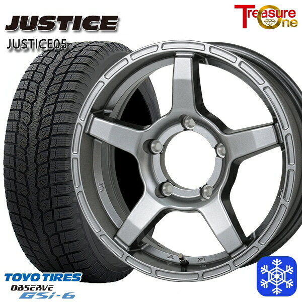 215/70R16 100Q ジムニーシエラ 2022〜2023年製 トーヨー オブザーブ GSi-6 トレジャーワン ジャスティス05 DG 16インチ 6.0J 5H139.7 新品 スタッドレス1台分4本セット