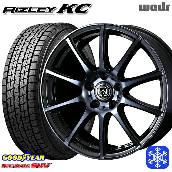 235/60R18 レクサスRX 2022〜2023年製 グッドイヤー アイスナビSUV Weds ウェッズ ライツレーKC ブラックポリッシュBC 18インチ 7.5J 5H114.3 スタッドレスタイヤホイール4本セット