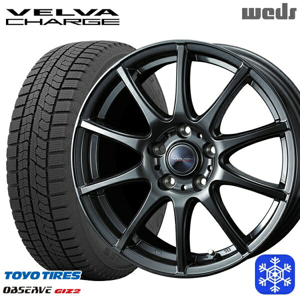205/65R15 ステップワゴン オデッセイ 2021〜2022年製 トーヨー オブザーブ ギズ2 Weds ウェッズ ヴェルヴァチャージ ディープメタル 15インチ 6.0J 5H114.3 スタッドレスタイヤホイール4本セット