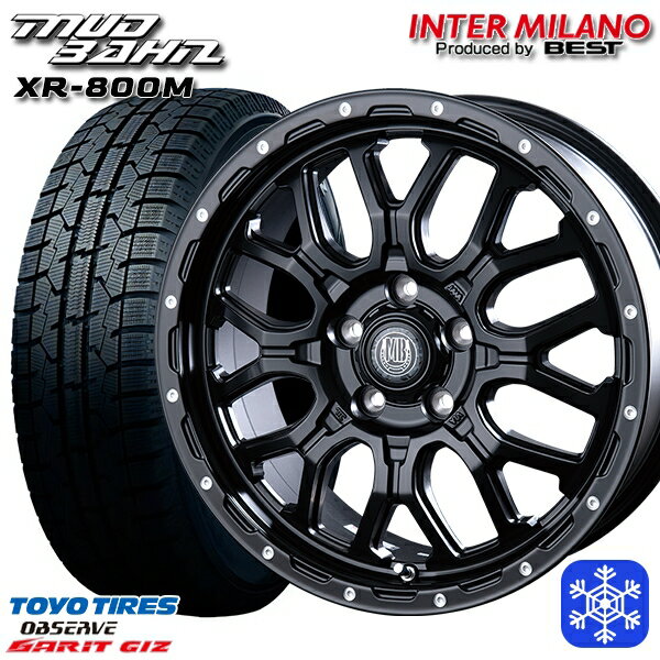 225/50R17 アテンザスポーツ エスティマ 2022年製 トーヨー ガリット ギズ インターミラノ マッドバーン XR-800M MBK/PP 17インチ 7.0J 5H114.3 新品 スタッドレス1台分4本セット