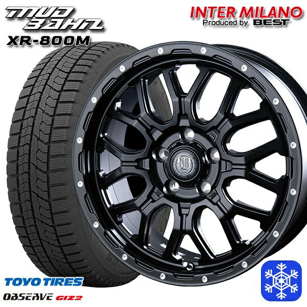 215/50R17 マツダ3 セレナ 2024〜2025年製 トーヨー オブザーブ ギズ2 インターミラノ マッドバーン XR-800M MBK/PP 17インチ 7.0J 5H114.3 新品 スタッドレス1台分4本セット