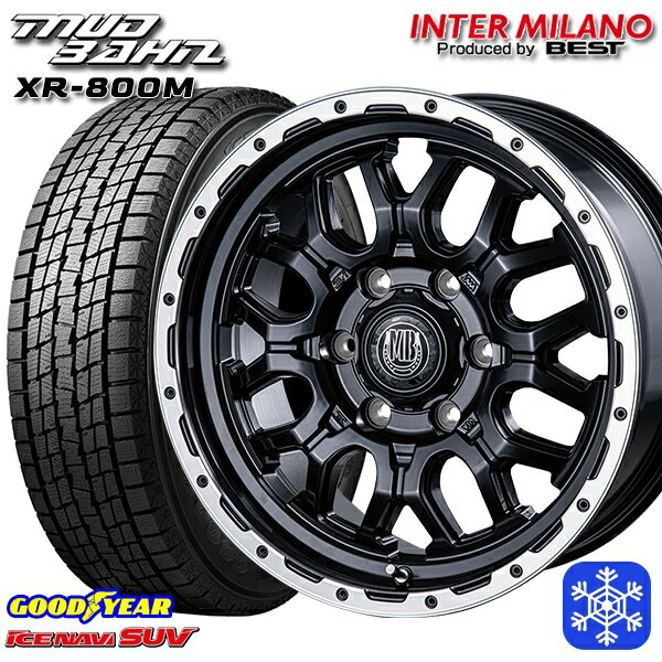 265/65R17 ハイラックス プラド 2023〜2024年製 グッドイヤー アイスナビSUV インターミラノ マッドバーン XR-800M MBK/RP 17インチ 7.5J 6H139.7 新品 スタッドレス1台分4本セット