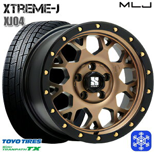 【取付対象】215/70R16 100Q デリカD5 2022〜2023年製 トーヨー ウィンタートランパス TX MLJ エクストリームJ XJ04 マットブロンズ/ブラックリム 16インチ 7.0J 5穴 114.3 スタッドレスタイヤホイール4本セット 送料無料