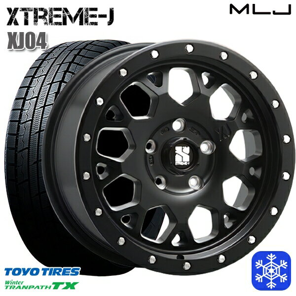 205/55R16 アクセラ リーフ 2022〜2023年製 トーヨー ウィンタートランパス TX MLJ エクストリームJ XJ04 サテンブラック 16インチ 7.0J 5H114.3 新品 スタッドレス1台分4本セット