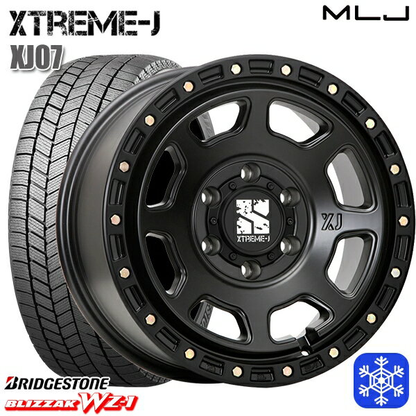 265/65R17 ハイラックス プラド 2025年製 ブリヂストン ブリザック WZ1 MLJ エクストリームJ XJ07 サテンブラック 17インチ 8.0J 6H139.7 新品 スタッドレス1台分4本セット