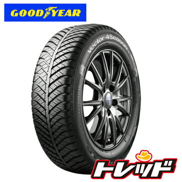 送料無料 165/55R14 GOODYEAR Vector 4Seasons Hybrid SMACK SPARROW スマック スパロー 新品 オールシーズンタイヤ ホイール 4本セット