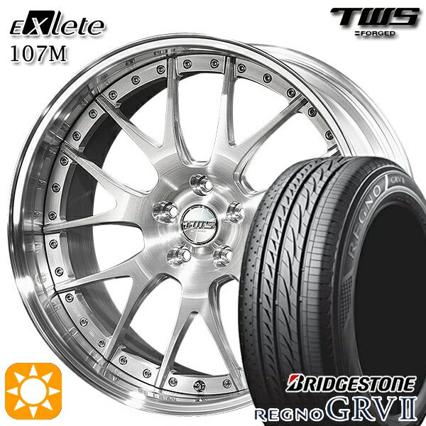 【取付対象】アウディ A6/A7(F2) 245/40R19 98W XL ブリヂストン レグノ GRV2 TWS EXlete 107M ブラッシュド 19インチ 8.0J 5H112 サマータイヤホイールセット