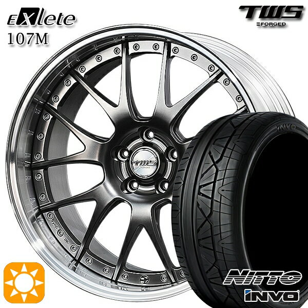 【取付対象】アウディ RS4/TT 255/35R19 96Y XL ニットー インヴォ INVO TWS EXlete 107M フラットハイパーガンメタ 19インチ 8.0J 5H112 サマータイヤホイールセット