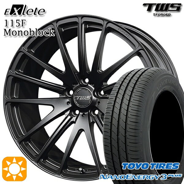 【取付対象】BMW F45/F46 225/45R18 91W トーヨー ナノエナジー3プラス TWS EXlete 115F モノブロック フラットブラック 18インチ 7.5J 5H112 サマータイヤホイールセット
