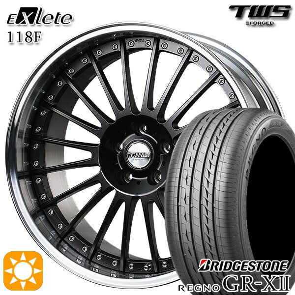 【取付対象】ベンツ Sクラス F) 245/40R20 95W R) 275/35R20 102W XL ブリヂストン レグノ GRX2 TWS EXlete 118F フラットブラック 20インチ 8.5J 9.5J 5H112 サマータイヤホイールセット