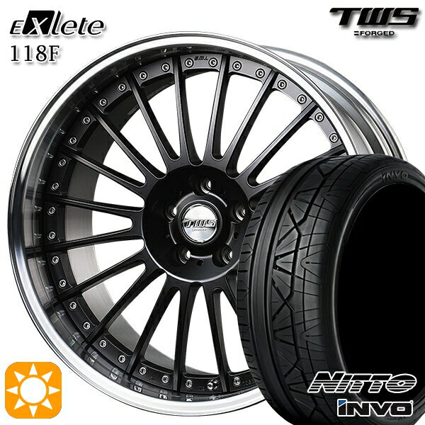【取付対象】BMW F06/F12/F13 F) 245/35R20 95W XL R) 275/30R20 97W XL ニットー インヴォ INVO TWS EXlete 118F フラットブラック 20インチ 8.5J 9.5J 5H120 サマータイヤホイールセット
