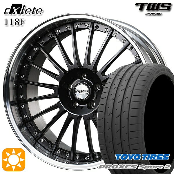 【取付対象】BMW X1 F48 225/45R19 96Y XL トーヨー プロクセススポーツ2 TWS EXlete 118F フラットブラック 19インチ 8.0J 5H112 サマータイヤホイールセット