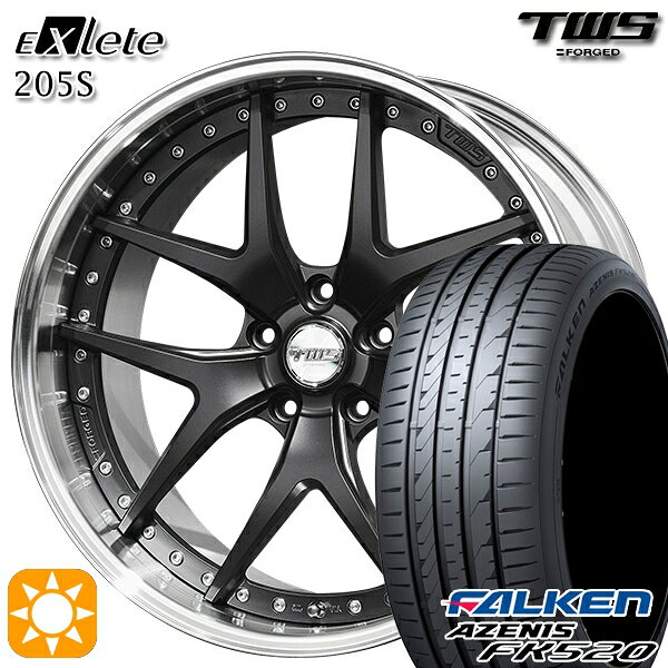 【取付対象】アウディ A6/A7(F2) 245/45R19 102Y XL ファルケン アゼニス FK520 TWS EXlete 205S フラットブラック 19インチ 8.0J 5H112 サマータイヤホイールセット