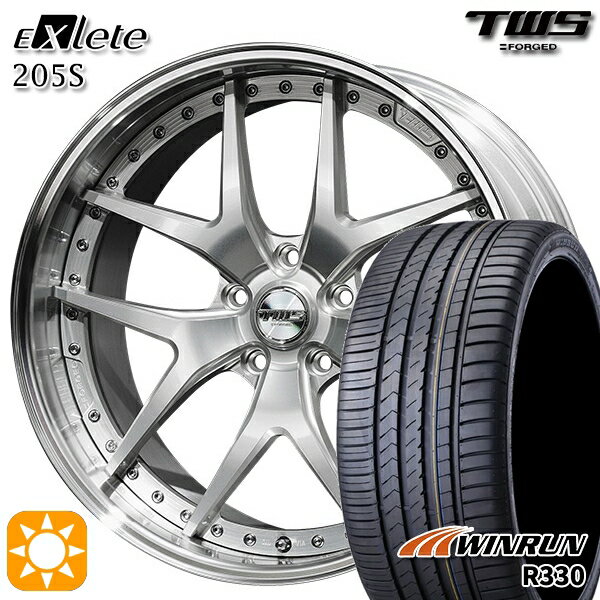 【取付対象】ベンツ Sクラス F) 245/40R20 99W XL R) 275/35R20 102W XL ウィンラン R330 TWS EXlete 205S シルバーパールアルマイト 20インチ 8.5J 9.5J 5H112 サマータイヤホイールセット