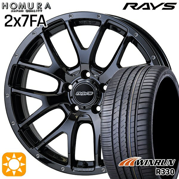 【取付対象】ジェイド アクセラ 225/40R18 92W XL ウィンラン R330 RAYS 2X7 FA YNL 18インチ 7.5J 5H114.3 サマータイヤホイールセット