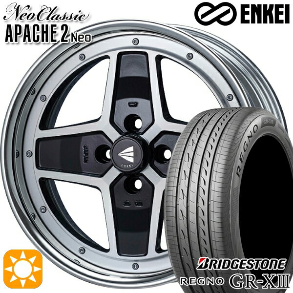【取付対象】アクア クロスビー 175/60R16 82H ブリヂストン レグノ GR-X3 ENKEI ネオクラシック アパッチ2 ネオ [Hi Disk] マシニングブラック 16インチ 6.0J 4H100 サマータイヤホイールセット