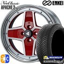 ライズ ロッキー 205/60R16 96V XL ミシュラン クロスクライメート2 ENKEI ネオクラシック アパッチ2 ネオ [Hi Disk] マシニングレッド 16インチ 6.0J 4H100 オールシーズンタイヤホイールセット