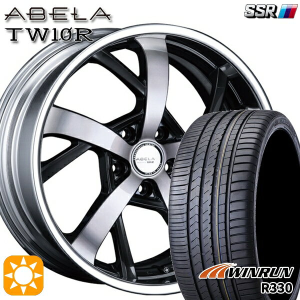 【取付対象】ハリアー アウトランダー 245/45R19 102W XL ウィンラン R330 SSR アーベラ TW10R ガンメタポリッシュ/ブラッククリア 19インチ 7.5J 5H114.3 サマータイヤホイールセット