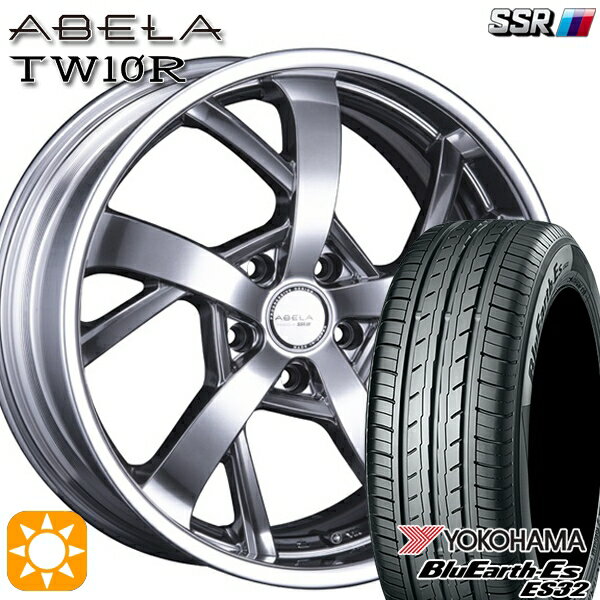 【取付対象】225/35R19 84W ヨコハマ ブルーアース ES32 SSR アーベラ TW10R チタンシルバー 19インチ 7.5J 5H114.3 サマータイヤホイールセット