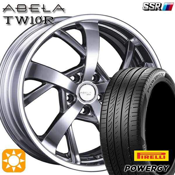 【取付対象】225/40R19 93W XL ピレリ パワジー SSR アーベラ TW10R チタンシルバー 19インチ 7.5J 5H114.3 サマータイヤホイールセット