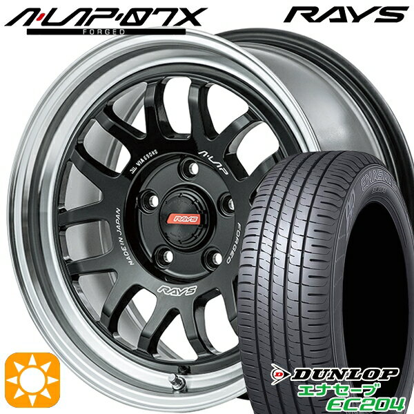 【取付対象】205/65R16 95H ダンロップ エナセーブ EC204 RAYS A-LAP 07X BD 16インチ 7.0J 5H114.3 サマータイヤホイールセット