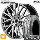 【2/10P最大37.5倍】215/45R17 91W XL ブリヂストン ニューノ MID ヴァーテックワン アルバトロス ハイパーシルバーポリッシュ 17インチ 7.0J 5H100 サマータイヤホイールセット