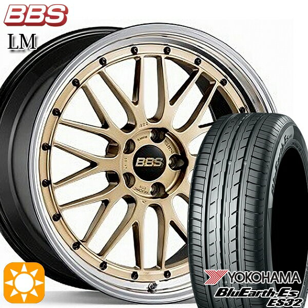 【取付対象】215/40R18 85W ヨコハマ ブルーアース ES32 BBS LM GL-BKBD 18インチ 7.5J 5H100 サマータイヤホイールセット