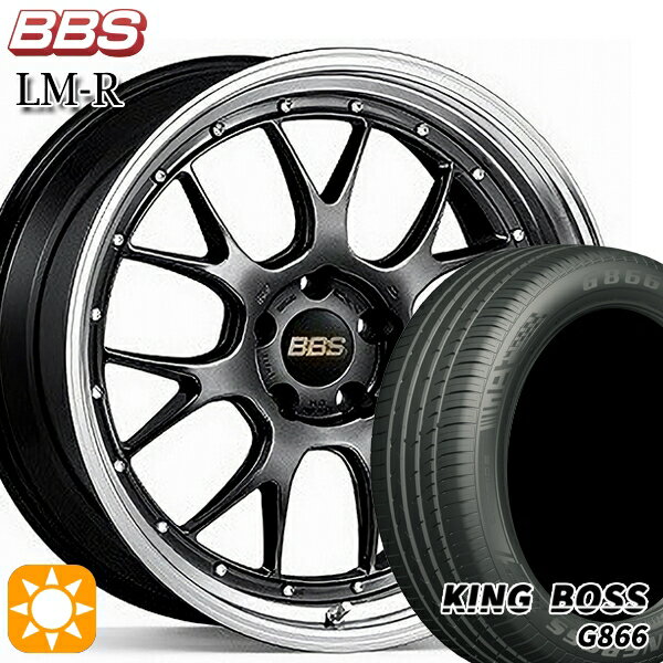 【取付対象】C-HR カローラクロス 225/45R19 92W キングボス G866 BBS LM-R DB-BKBD 19インチ 8.5J 5H114.3 サマータイヤホイールセット