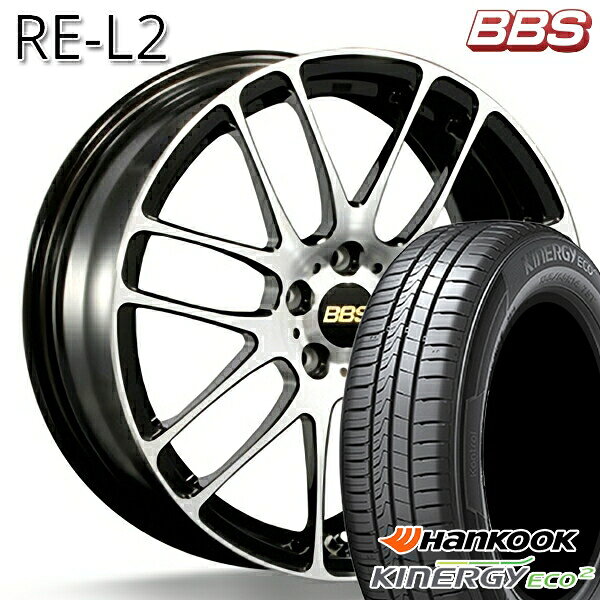 【取付対象】185/65R15 88T ハンコック KlnERGy ECO2 K435 BBS RE-L2 ブラックダイヤカット (BKD) 15インチ 6.0J 5H100 サマータイヤホイールセット