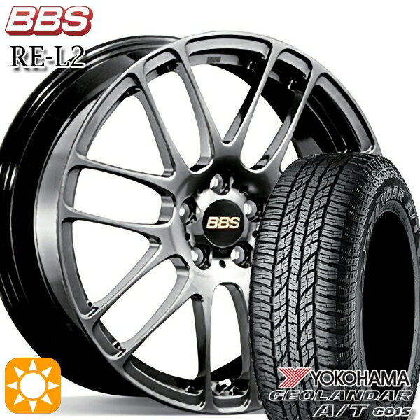 【取付対象】エルグランド クロスロード 215/65R16 98H ヨコハマ ジオランダーA/T G015 BBS RE-L2 ダイヤモンドブラック（DB） 16インチ 7.0J 5H114.3 サマータイヤホイールセット