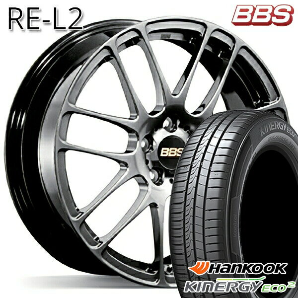 【取付対象】185/65R15 88T ハンコック KlnERGy ECO2 K435 BBS RE-L2 ダイヤモンドブラック（DB） 15インチ 6.0J 5H100 サマータイヤホイールセット