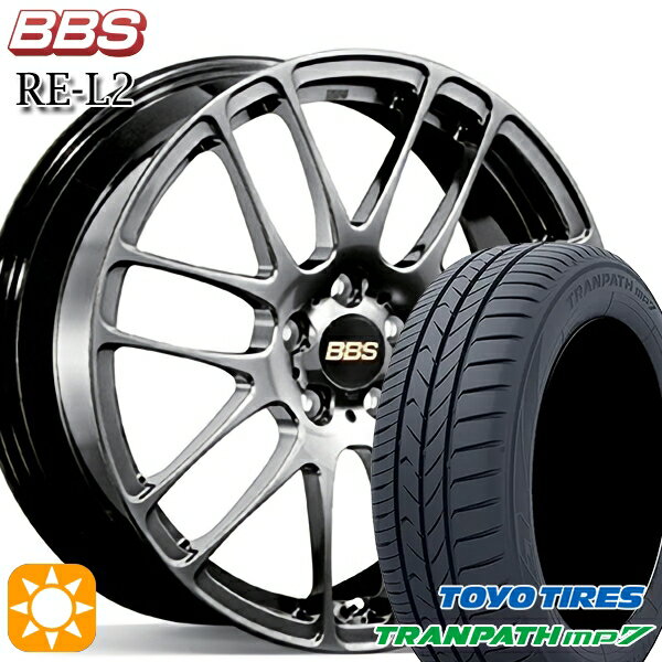 【取付対象】215/60R16 95H トーヨー トランパス mp7 BBS RE-L2 ダイヤモンドブラック（DB） 16インチ 7.0J 5H114.3 サマータイヤホイールセット