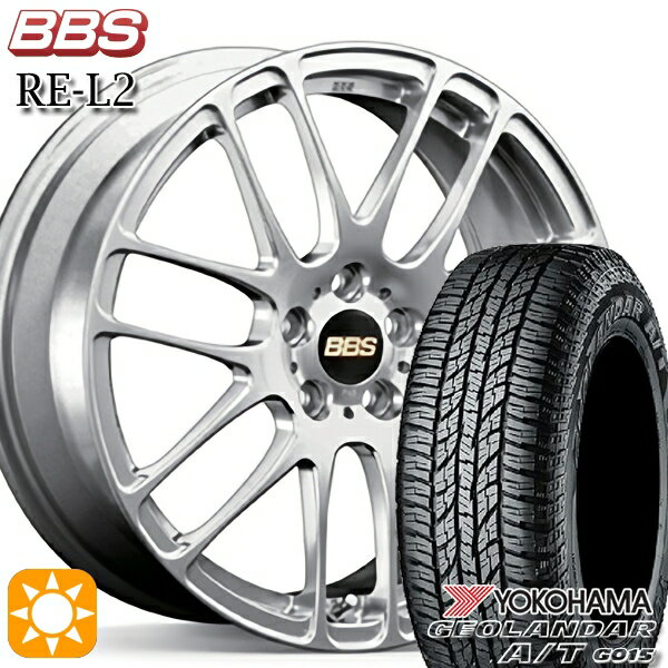 【取付対象】エルグランド クロスロード 215/65R16 98H ヨコハマ ジオランダーA/T G015 BBS RE-L2 ダイヤモンドシルバー（DS） 16インチ 7.0J 5H114.3 サマータイヤホイールセット