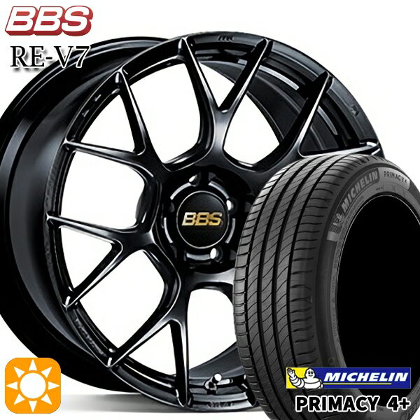 【取付対象】アウトランダー デリカD5 225/55R18 98V ミシュラン プライマシー4プラス BBS RE-V7 ブラック（BK） 18インチ 8.0J 5H114.3 サマータイヤホイールセット