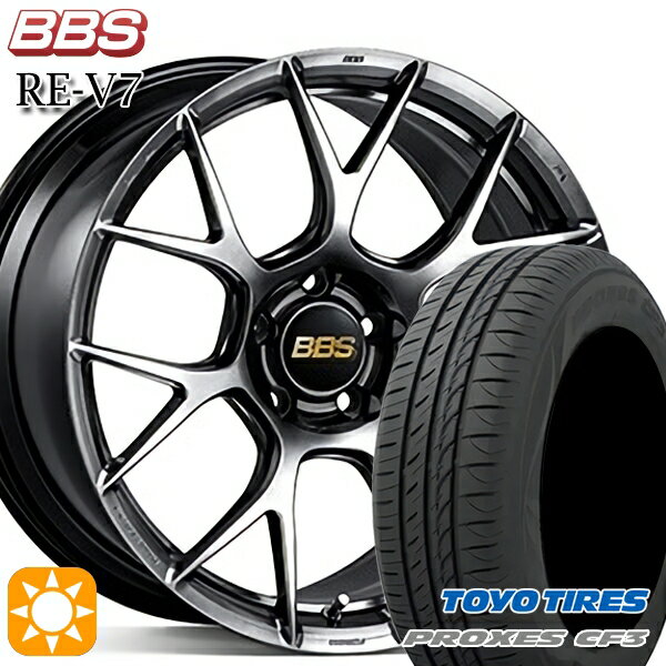 【取付対象】ジェイド アクセラ 225/40R18 92W XL トーヨー プロクセス CF3 BBS RE-V7 ダイヤモンドブラック（DB） 18インチ 7.5J 5H114.3 サマータイヤホイールセット