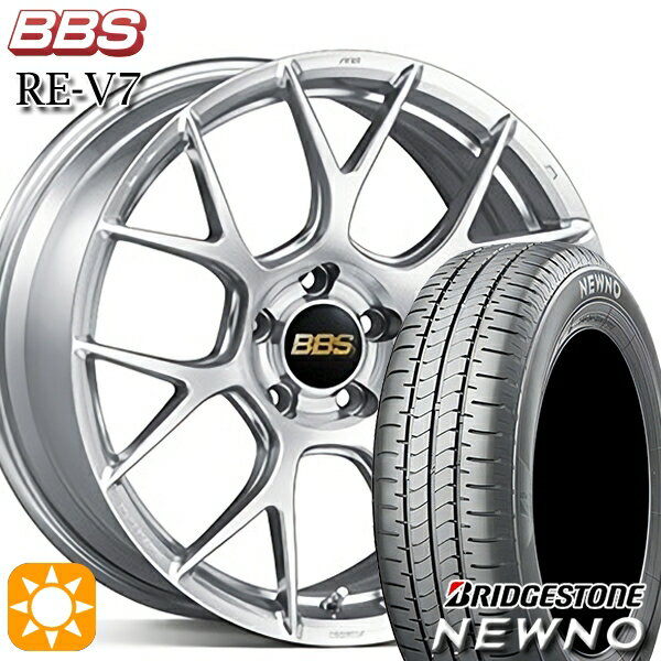 【取付対象】225/45R18 95W XL ブリヂストン ニューノ BBS RE-V7 ダイヤモンドシルバー（DS） 18インチ 7.5J 5H114.3 サマータイヤホイールセット