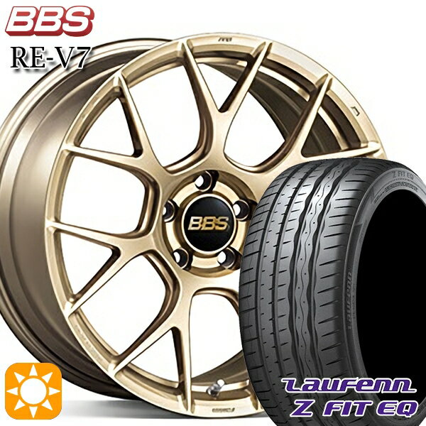 【取付対象】245/45R19 102Y XL ラウフェン Z FIT EQ LK03 BBS RE-V7 ゴールド（GL） 19インチ 8.0J 5H114.3 サマータイヤホイールセット