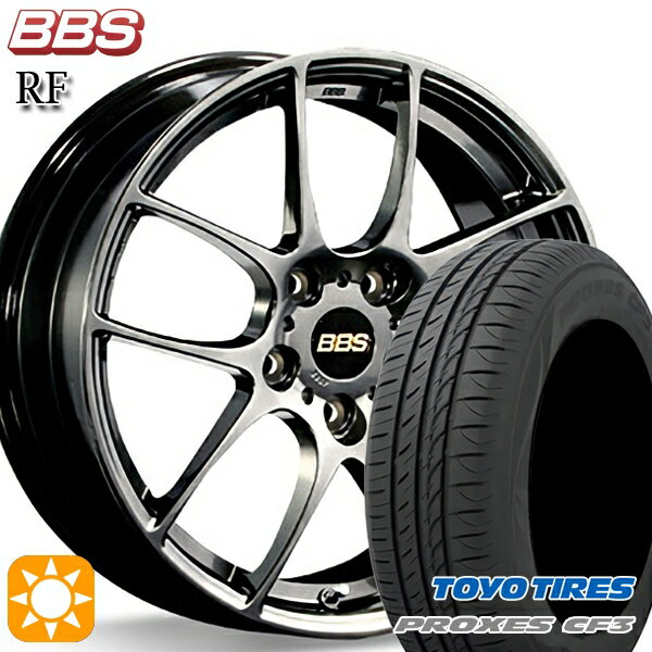 【取付対象】BP系レガシィアウトバック 215/55R17 98V XL トーヨー プロクセス CF3 BBS RF ダイヤモンドブラック（DB） 17インチ 7.0J 5H100 サマータイヤホイールセット