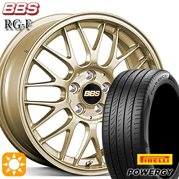 【取付対象】マツダ2 ノート 185/65R15 88H ピレリ パワジー BBS RG-F ゴールド（GL） 15インチ 6.5J 4H100 サマータイヤホイールセット