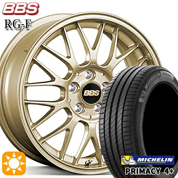 【取付対象】ヴェゼル オデッセイ 215/60R16 95H ミシュラン プライマシー4プラス BBS RG-F ゴールド（GL） 16インチ 7.0J 5H114.3 サマータイヤホイールセット