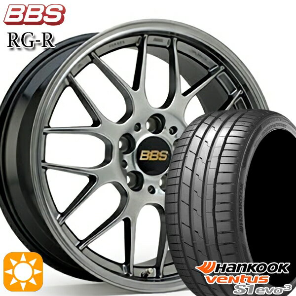 【取付対象】225/35R19 88Y XL ハンコック veNtus S1 evo3 K127 BBS RG-R ダイヤモンドブラック（DB） 19インチ 8.0J 5H114.3 サマータイヤホイールセット