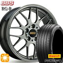 【取付対象】エクストレイル アテンザ 225/55R17 101W XL ピレリ パワジー BBS RG-R ダイヤモンドブラック(DB) 17インチ 7.5J 5H114.3 サマータイヤホイールセット