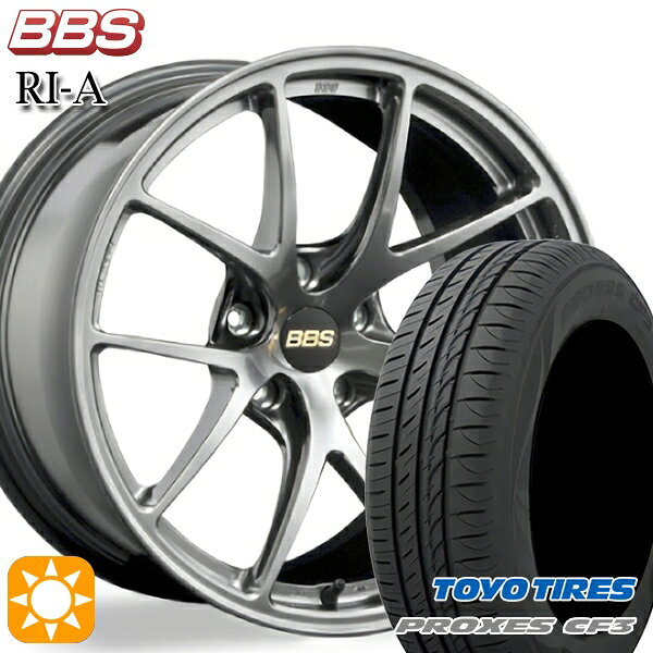 【取付対象】ジェイド アクセラ 225/40R18 92W XL トーヨー プロクセス CF3 BBS RI-A ダイヤモンドブラック（DB） 18インチ 7.5J 5H114.3 サマータイヤホイールセット