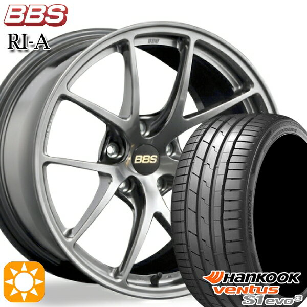 【取付対象】225/40R18 92Y XL ハンコック veNtus S1 evo3 K127 BBS RI-A ダイヤモンドブラック（DB） 18インチ 7.5J 5H114.3 サマータイヤホイールセット