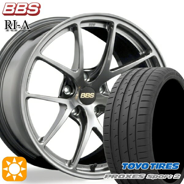 【取付対象】225/40R18 92Y XL トーヨー プロクセススポーツ2 BBS RI-A ダイヤモンドブラック（DB） 18インチ 7.5J 5H114.3 サマータイヤホイールセット