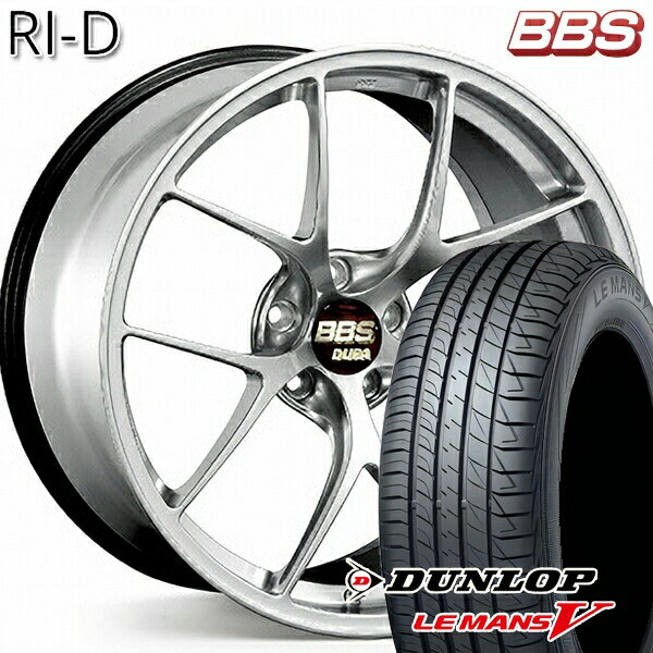 ノア ヴォクシー 215/35R19R19 85W XL ダンロップ (DUNLOP) ルマン5 BBS (ビービーエス) RI-D 19インチ 8.5J 5H114.3 ダイヤモンドシルバー (DS) 新品 サマータイヤホイール 4本セット 送料無料