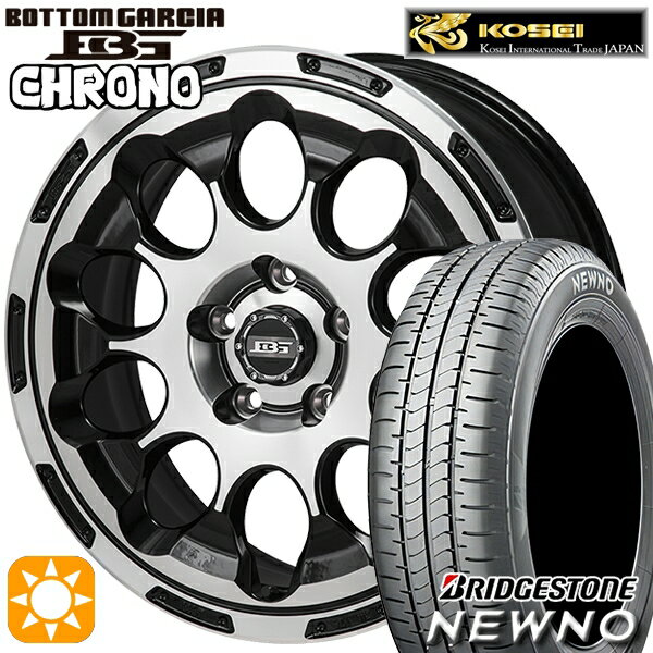 【取付対象】215/45R17 91W XL ブリヂストン ニューノ コーセイ ボトムガルシア クロノ ブラックポリッシュ 17インチ 7.0J 5H114.3 サマータイヤホイールセット